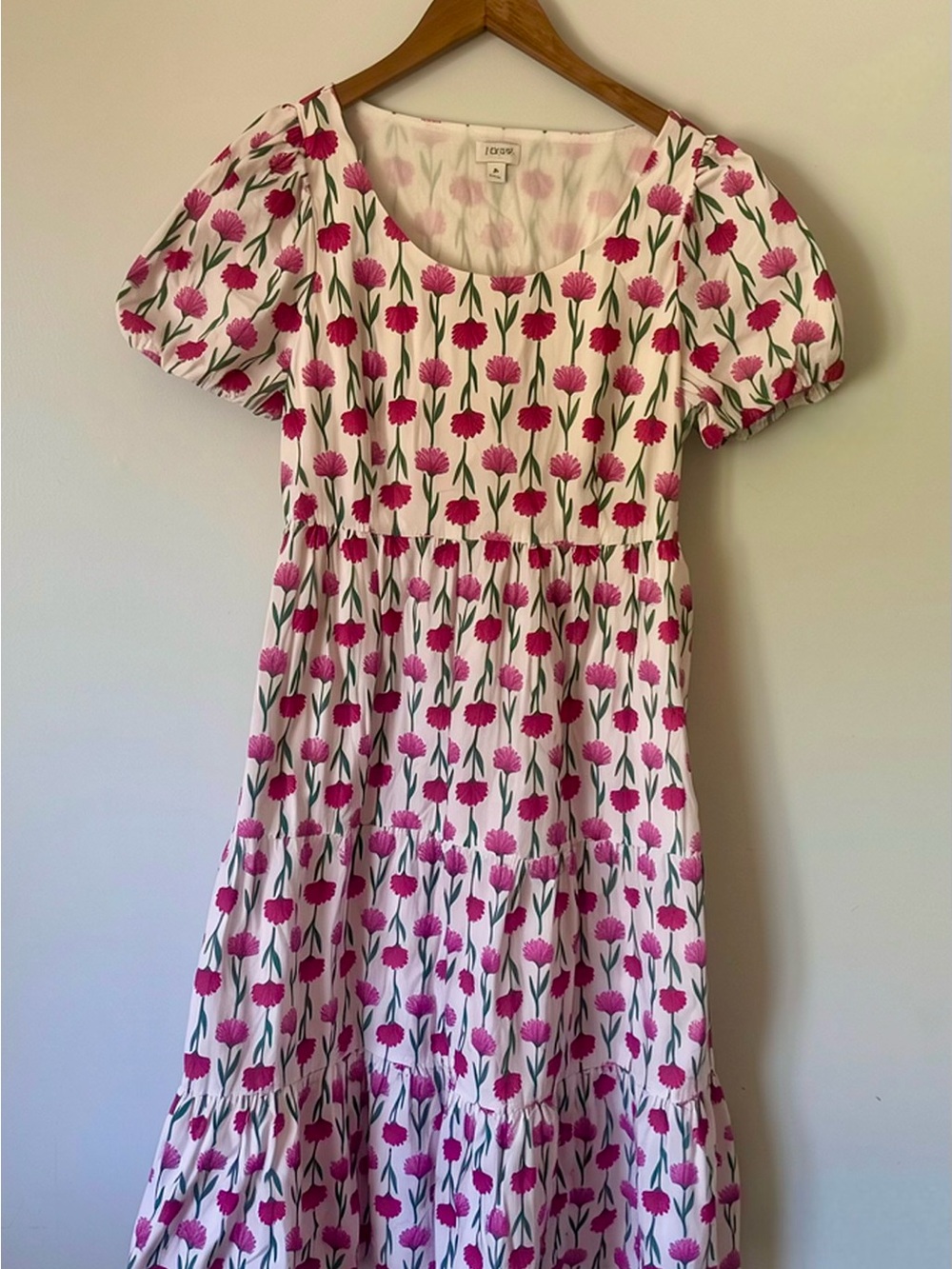 J. Crew White Dress with Pink Floral Print - Picture 2 of 4